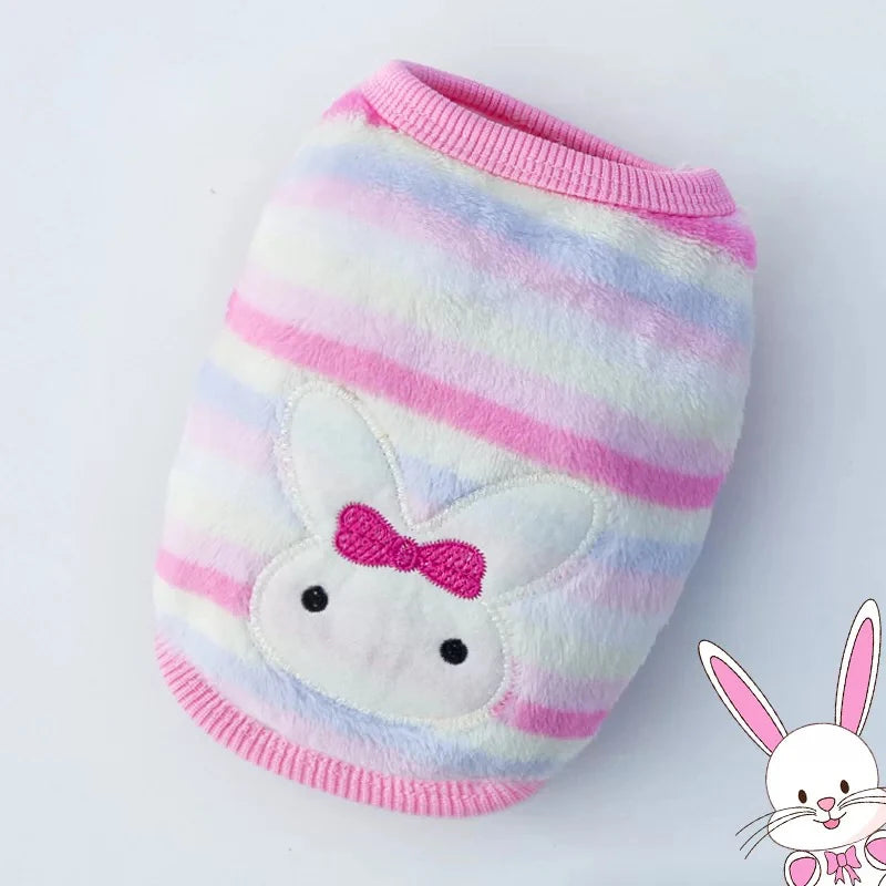 Bunny Autumn And Winter Warm Pullover Vest Rabbit Turned Into Clothing Lop-eared Rabbit Out Photo Accessories Small Pet Supplies