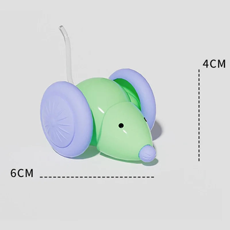 Electric Mouse Car Smart Electric Mouse Toy Car-Rejected Auto Obstacle Avoidance Interactive Cat Pet Toy