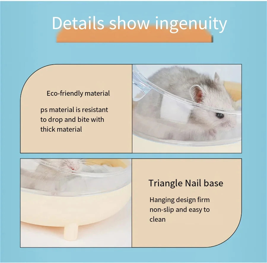 Hamster Bathroom House Sandbox Full Transparent Urine Sand Basin Golden Bear Supplies Sand Bath Container Small Pet Bathroom