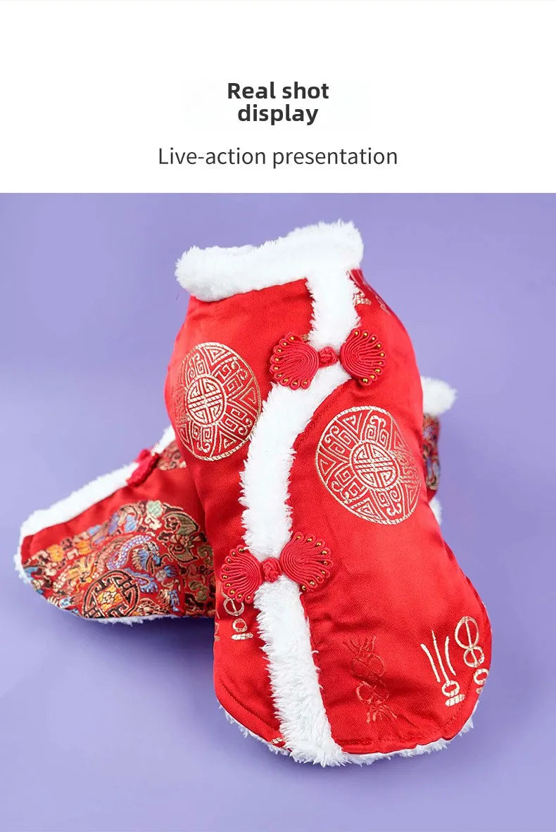 New Tang Style Big Dog Pet Clothes New Year Cotton Clothes Spring Festival Large Dog Thickened Clothes
