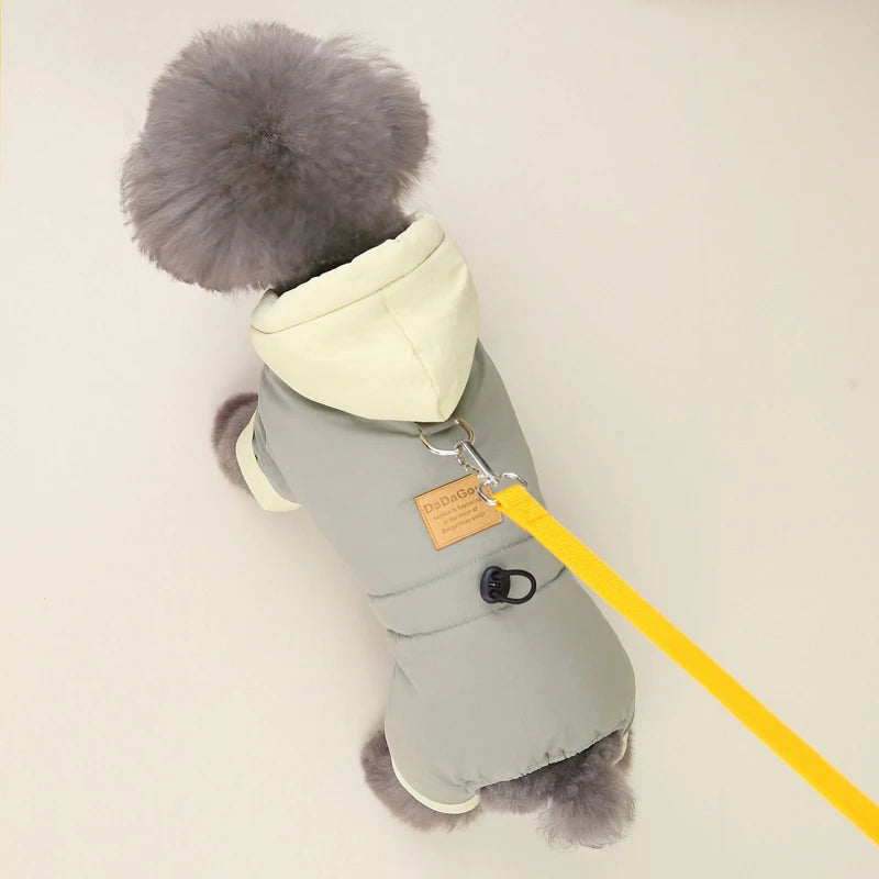 Dog Winter Thicken Coat Warm with D Ring Pet Jumpsuits Puppy Jacket for Small Medium Dogs Overalls Chihuahua Bulldog Costumes