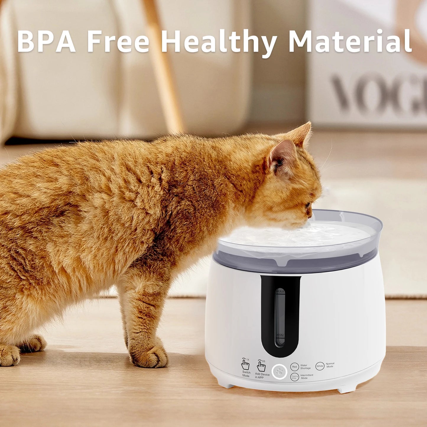 AQHH Wireless Pump Pet Water Dispenser Automatic Circulation Filtration Water Dispenser USB Electric Mute Cats Water Dispenser