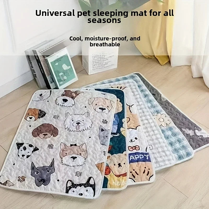 The new pet sleeping mat is cool and comfortable in summer. It is suitable for large, medium and small cats and dogs to sleep in