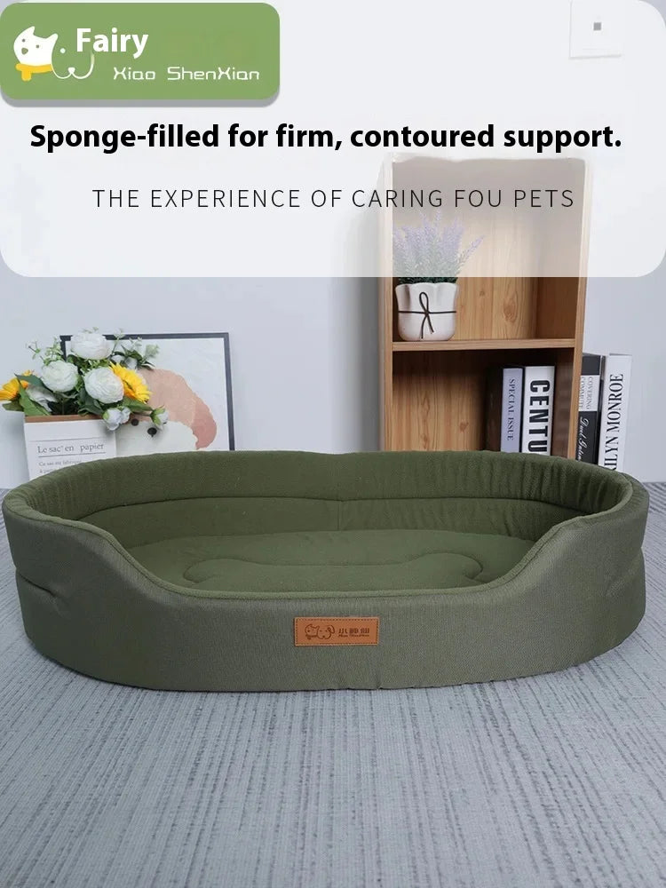 Dog Pet Beds Square Dog Bed For Large Dogs Dog Sofa Beds Waterproof Customized Pet Bed Inner Pad Washable Puppy Kennel Accessory