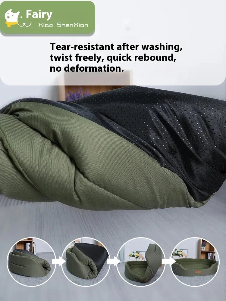 Dog Pet Beds Square Dog Bed For Large Dogs Dog Sofa Beds Waterproof Customized Pet Bed Inner Pad Washable Puppy Kennel Accessory