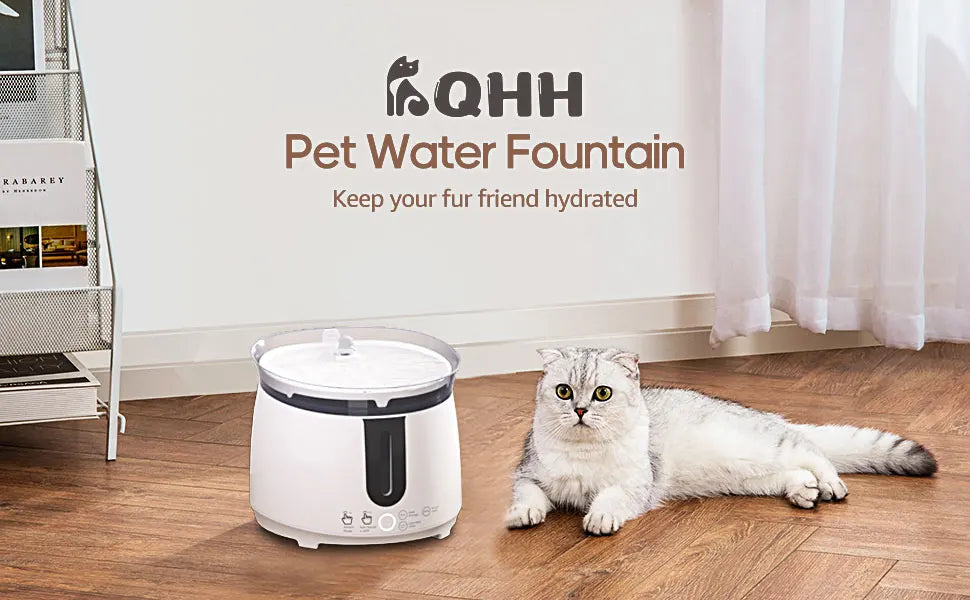 AQHH Wireless Pump Pet Water Dispenser Automatic Circulation Filtration Water Dispenser USB Electric Mute Cats Water Dispenser