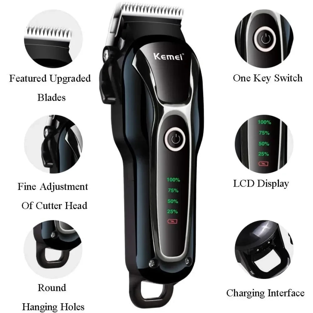 Professional Clipper Pet Dog Hair Trimmer Grooming Rechargeable Powerful Cat Cutters Shaver Mower Haircut Machine KM-1991 Kemei