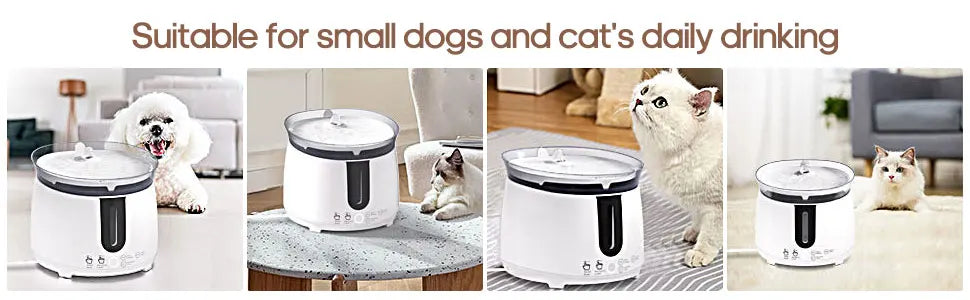 AQHH Wireless Pump Pet Water Dispenser Automatic Circulation Filtration Water Dispenser USB Electric Mute Cats Water Dispenser