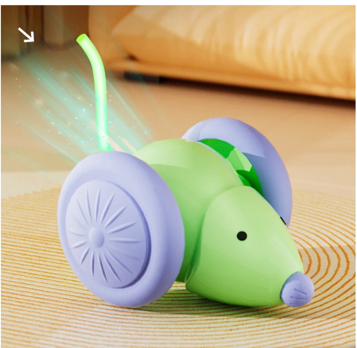 Electric Mouse Car Smart Electric Mouse Toy Car-Rejected Auto Obstacle Avoidance Interactive Cat Pet Toy