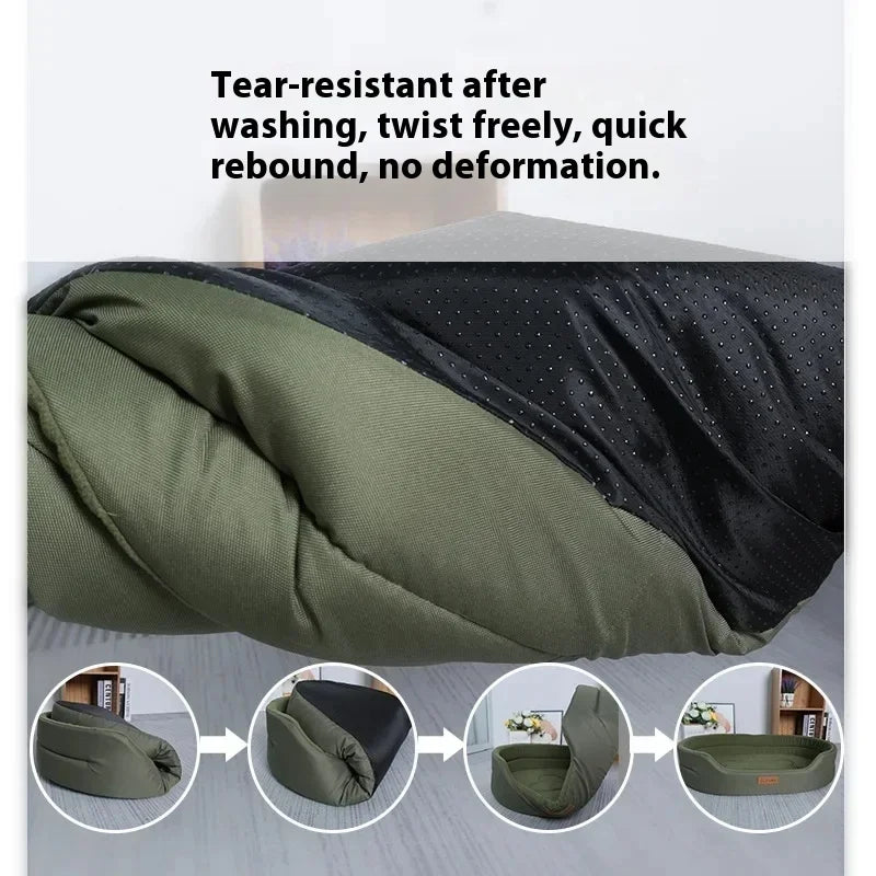 Dog Pet Beds Square Dog Bed For Large Dogs Dog Sofa Beds Waterproof Customized Pet Bed Inner Pad Washable Puppy Kennel Accessory