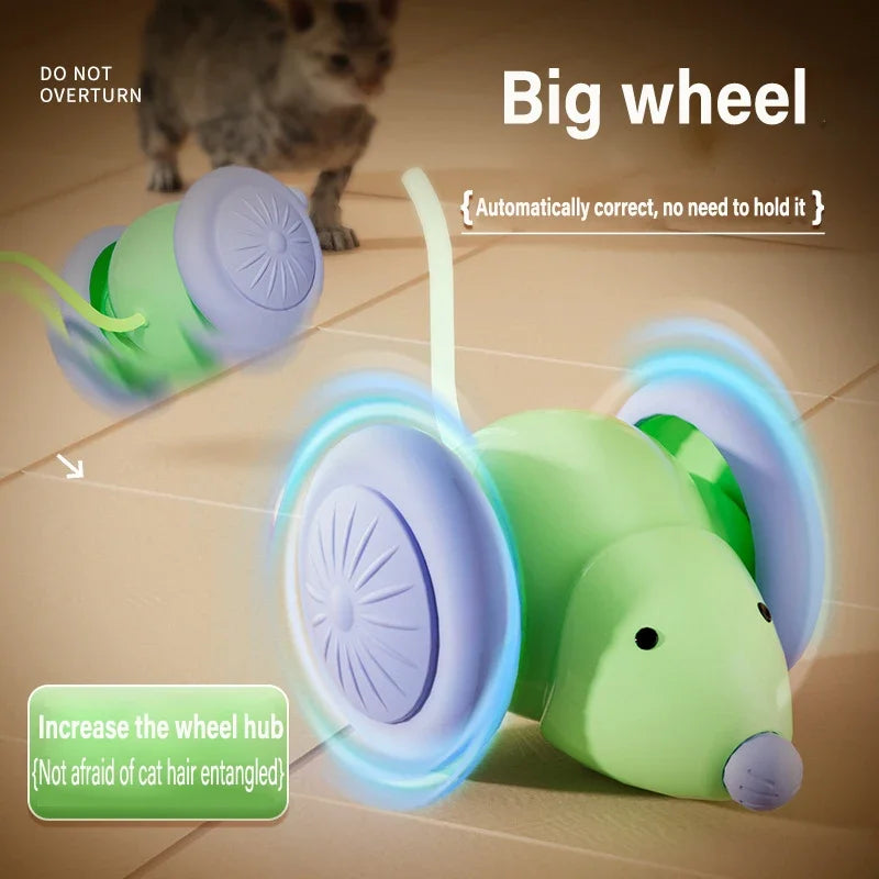 Electric Mouse Car Smart Electric Mouse Toy Car-Rejected Auto Obstacle Avoidance Interactive Cat Pet Toy